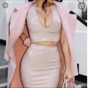Nude Cream Latex 2 Piece